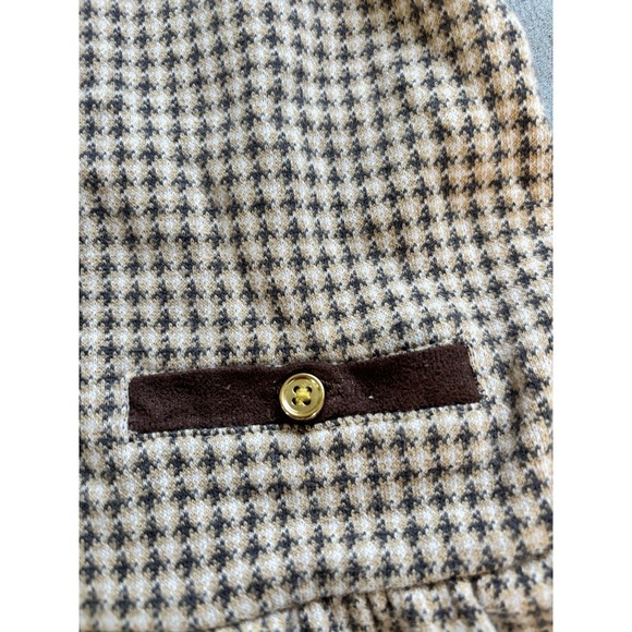 Janie And Jack Sz 5 Houndstooth Dress Bow Cotton Drop Waist Old Money Preppy - Picture 10 of 16